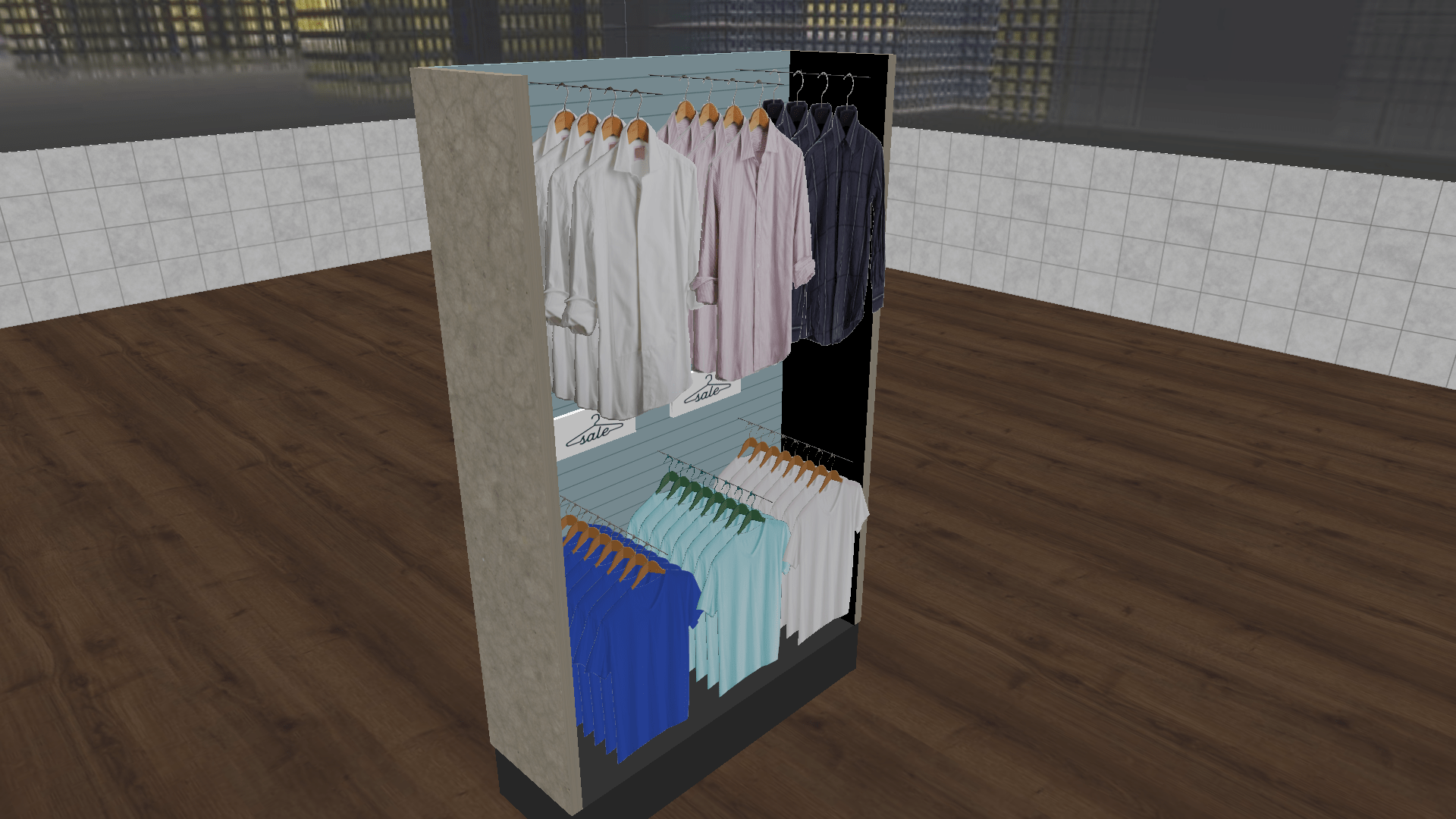 3D shelves planogram floorplan