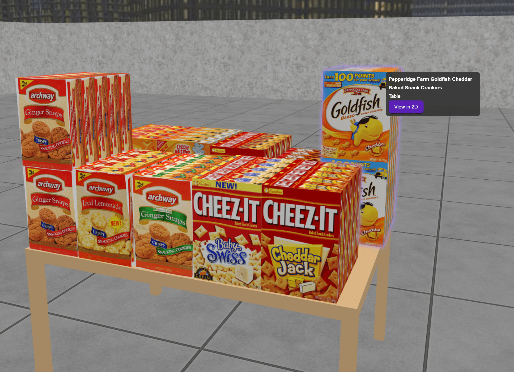 3D shelves planogram floorplan